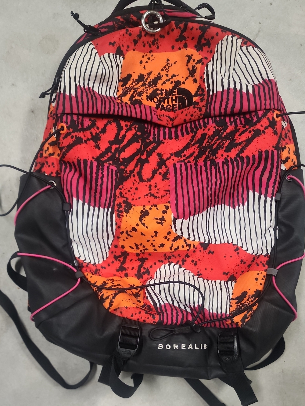 The North Face Borealis Women's Orange, Pink & Black Patterned Backpack